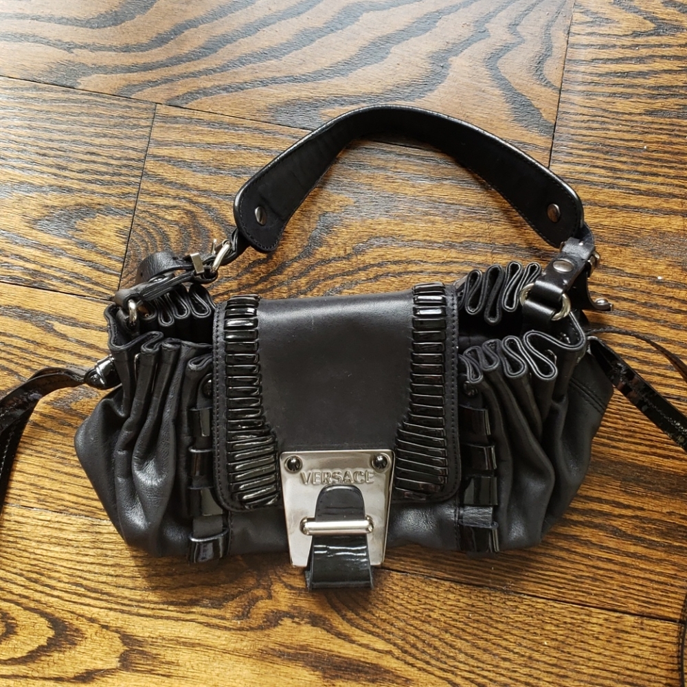 Versace Black Leather Bag